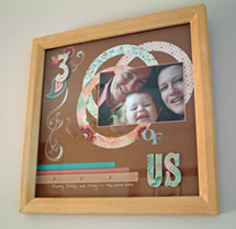 Framed scrapbooking page