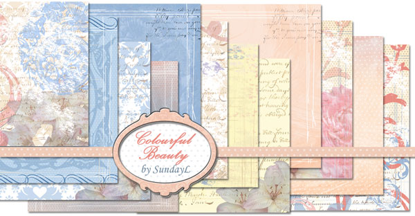 Colourful Beauty Hybrid Scrapbooking Collection by SundayL