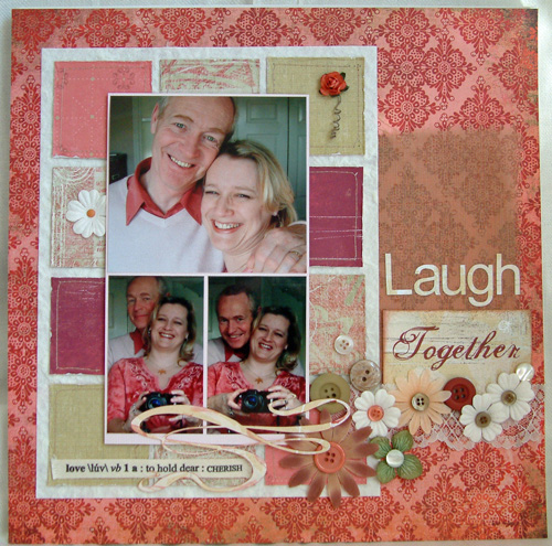 Patchwork syle scrapbooking layout